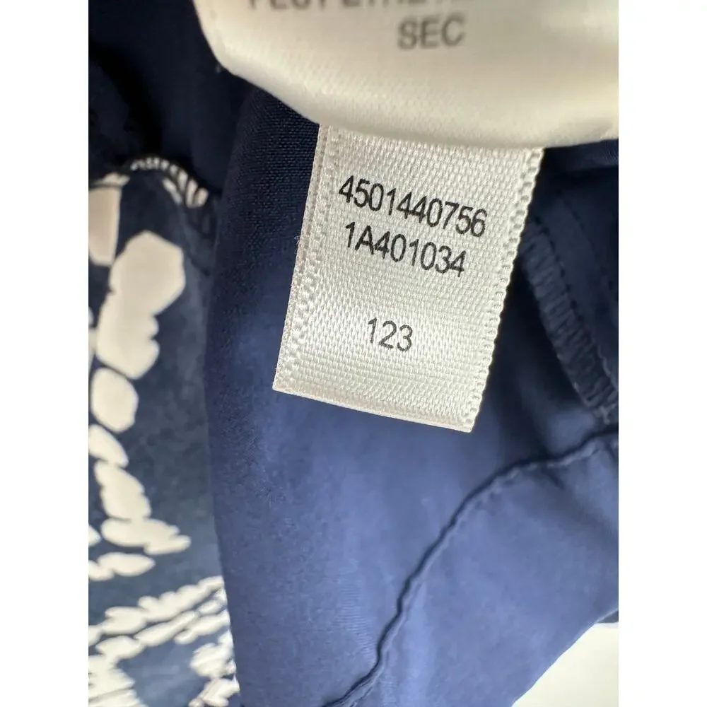 Zenergy by Chicos Women US M Blue White Printed Full Zip Jacket Polyester Golf - Picture 8 of 8